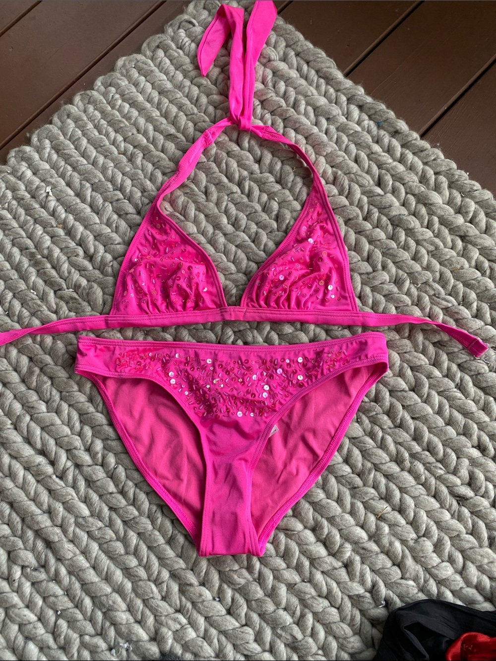 Primark Bright Pink Sequin Bikinijunior size12